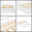 Méridienne peu encombrante: lit de jour extensible en bois blanc avec lit gigogne | Convertit le format lit simple en lit très grand | Pin massif-1598037392