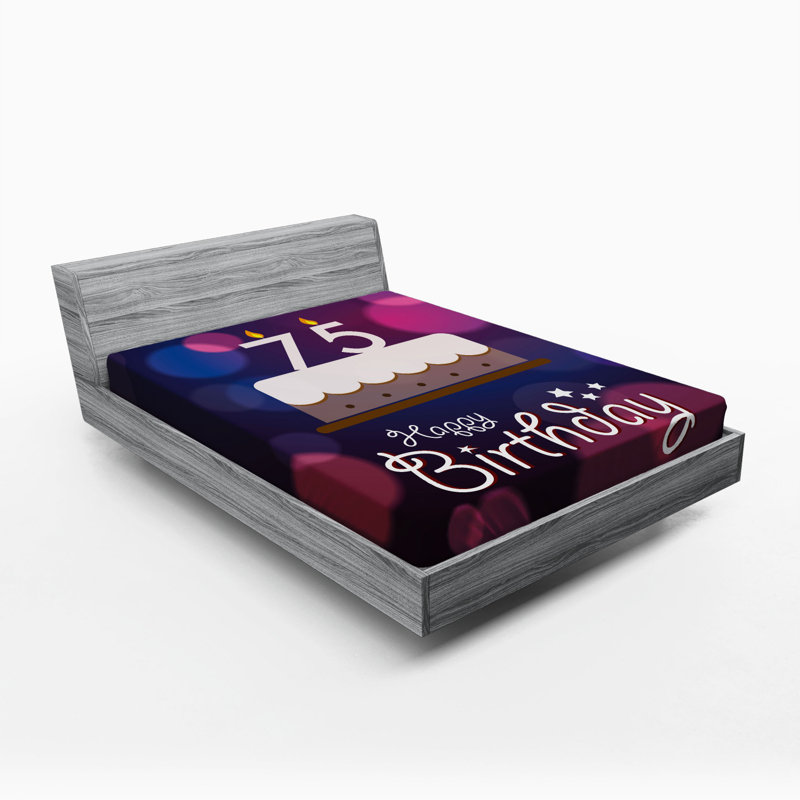 Drap-housse en microfibre 75th Birthday, Drap-housse de taille double