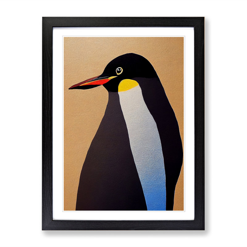 Penguin Contemporary Vol.2 - Single Picture Frame Print, Black, 64cm H x 46cm W x 2cm D