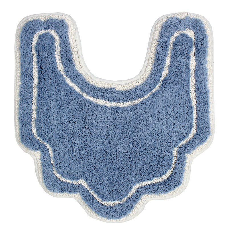 Tapis pour salle de bain Dobrinka, Bleu, 20 po x 20 po (contour)