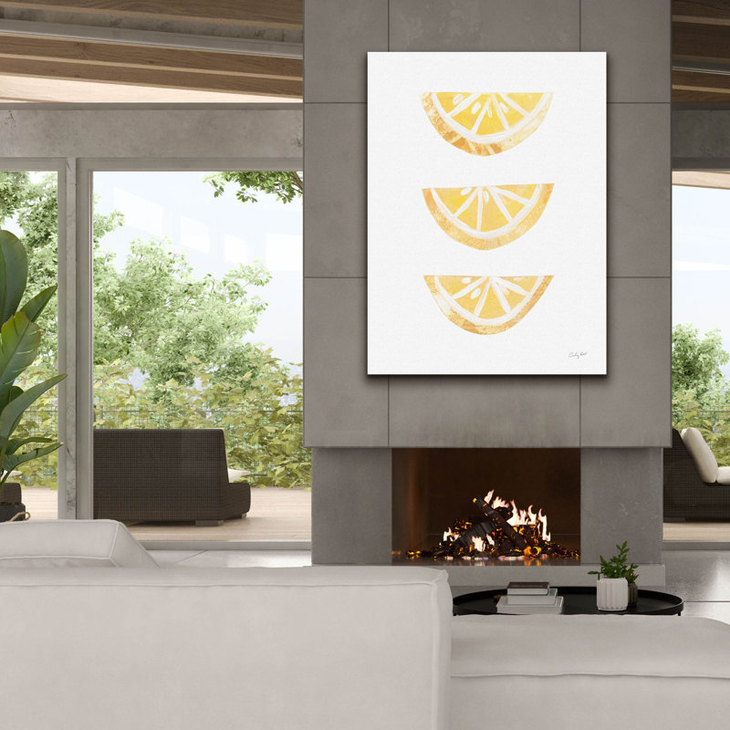  «Lemon Slices 1» par Courtney Prahl, art mural sur toile, 40 po x 54 po, H 54 po x l 40 po