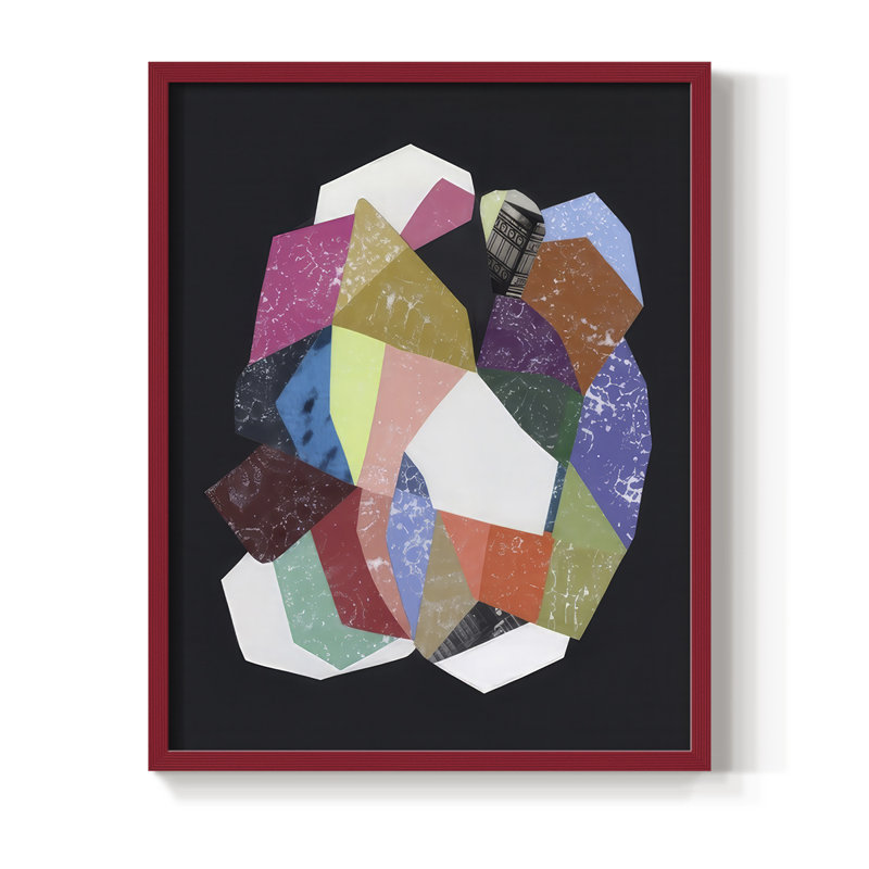 «Dance With Me I», reproduction encadrée - bois massif, Rouge, H 30 po x l 24 po