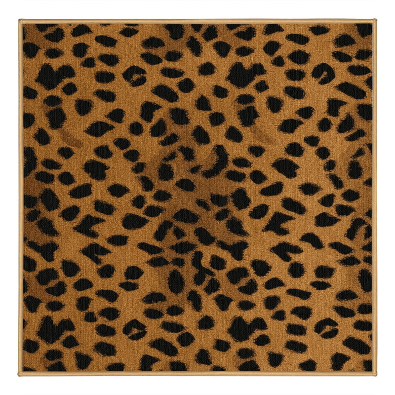  Washable Cheetahs Big Cats Area Rug, Carré 4 pi