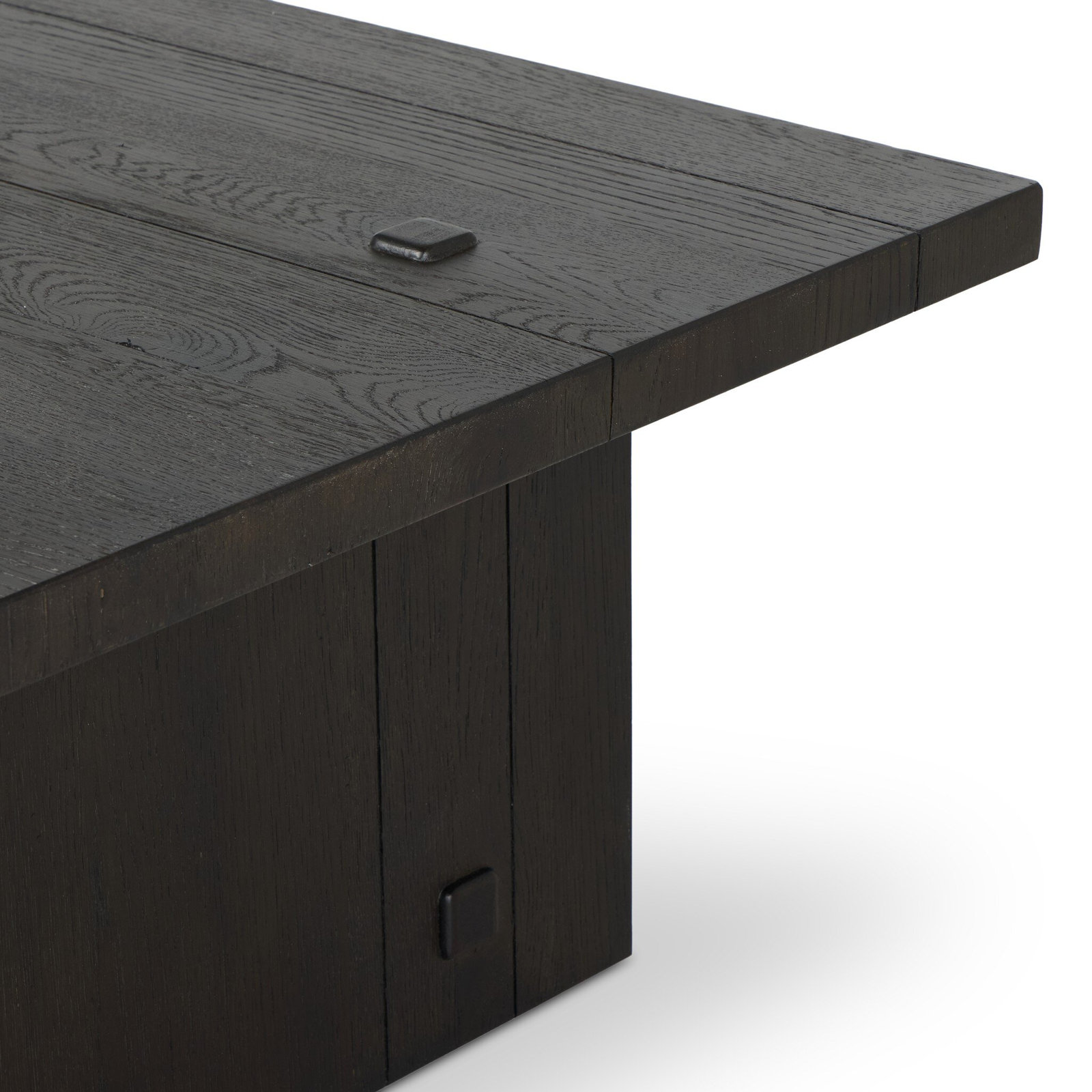 60" Coffee Table, Smoked Black Oak