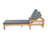 Outdoor acacia chaise lounge