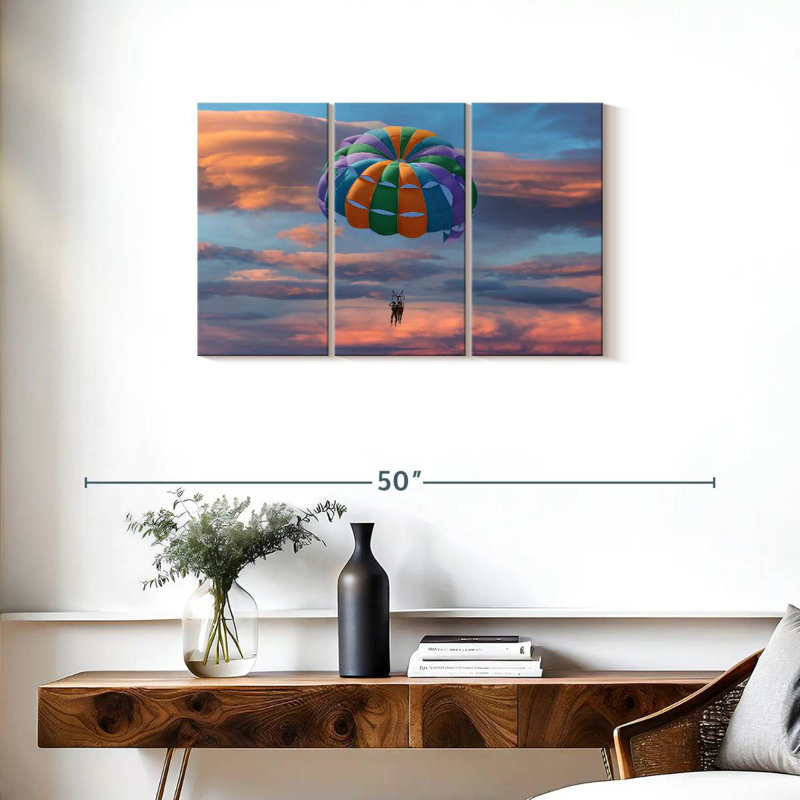 Parachute ascensionnel en couple, H 20 po x l 33 po