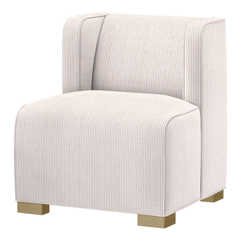 TAU Upholstery Slipper Chair, Fleecy Vanilla (Performance fabric) 1351-92, Dune