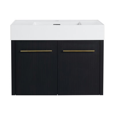 Meuble-lavabo mural 29,53 po avec lavabo