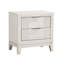 Table de chevet 2 au look moderne, blanc antique, avec table de chevet blanche pour chambre à coucher, rangement essentiel et pratique