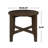 Round Solid Wood End Table, Dark Brown