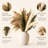 Boho Mixed Pampas Grass Bouquet, Faux Dried Flowers Arrangement for Home Decor
