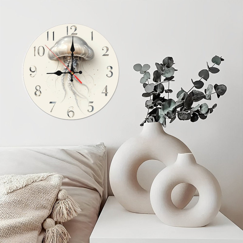 Horloge murale méduse