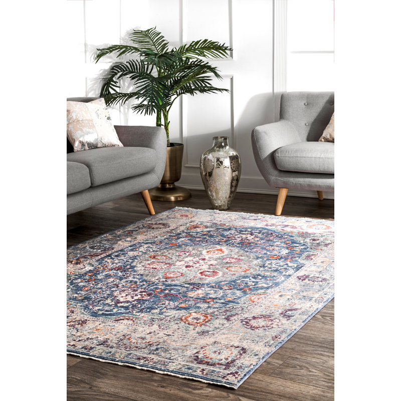 Perdue Viscose Oriental Indoor Rug, Rectangle 5'3" x 7'7"