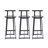 27''H Barstool Set Of 3 Wooden Round Stools With Footrest, Modern And Stylish Kitchen Chairs For Counter-1629580523