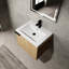 Meuble-lavabo de 61 cm pour grandes salles de bain - Construction moderne en contreplaqué de chêne et grande capacité de rangement. Étagère spacieuse avec plusieurs options.