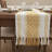 Boho Cotton Woven Table Runner With Tassels-71258800-71258801
