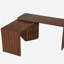 Bureau moderne en L 90 po en noyer avec 3 tiroirs, bureau pivotant à 360 ° en bois, bureau de direction, bureau d'angle, poste de travail de bureau, pour le bureau à domicile ou le salon-795530860
