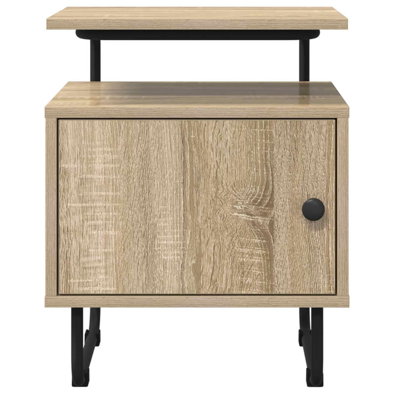 40 cm W Galvanised Steel Bedside Table