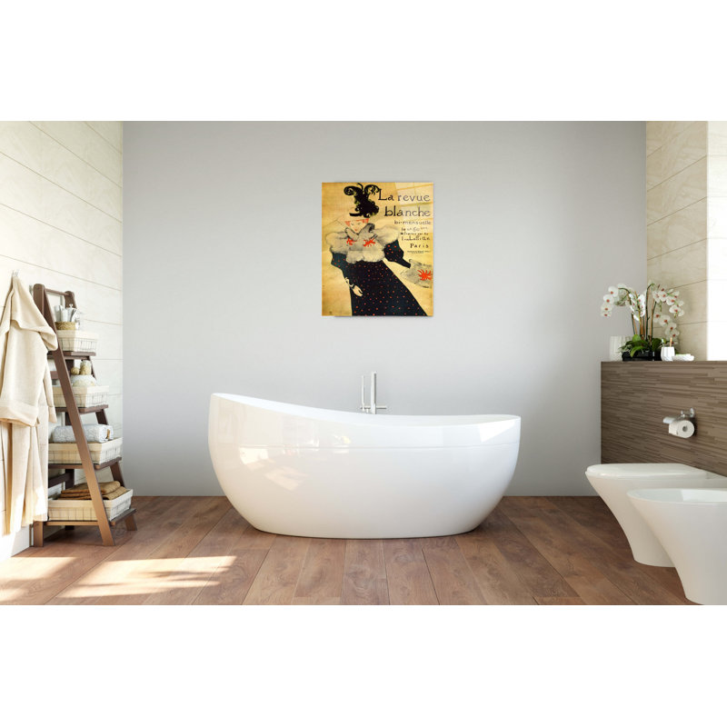 La reveu blanche By Toulouse-Lautrec 80cm H X 60cm W CrystalArt Material Acrylic Glass Effect, Frameless Panel Lightweight Ready to Hang