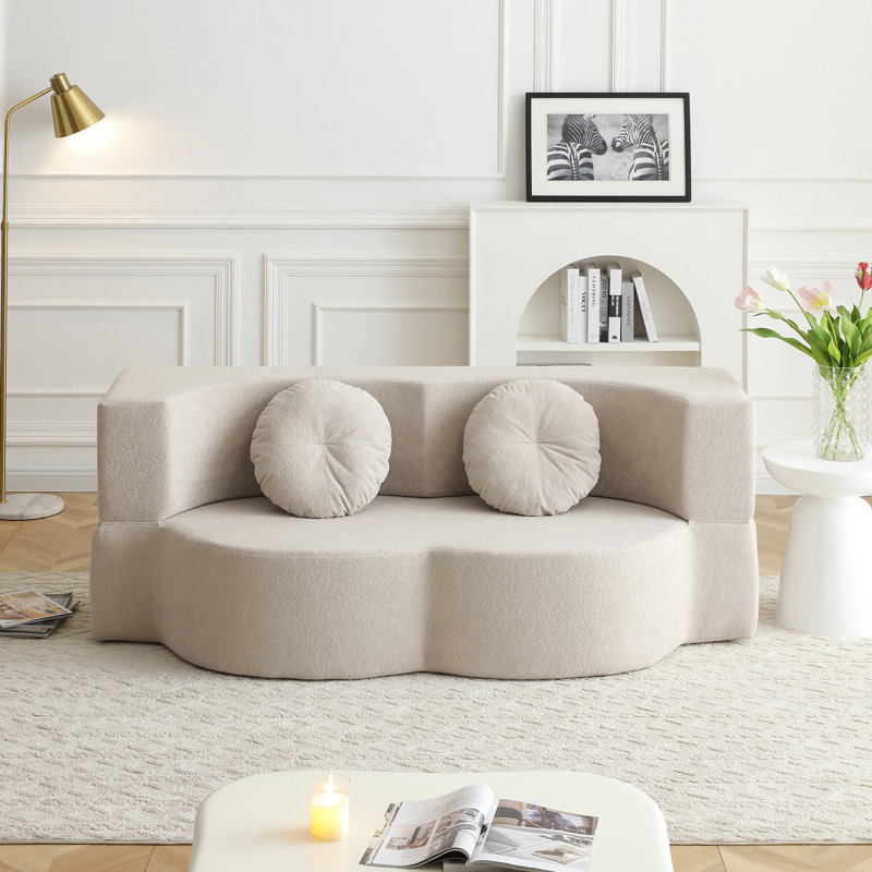 Lit simple pliant 2 en 1, futon kaki pour espaces limités, sans assemblage, convertible, salon rembourré en mousse, appartement,