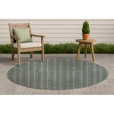 Tapis d'extérieur à motif de chevrons antidérapant