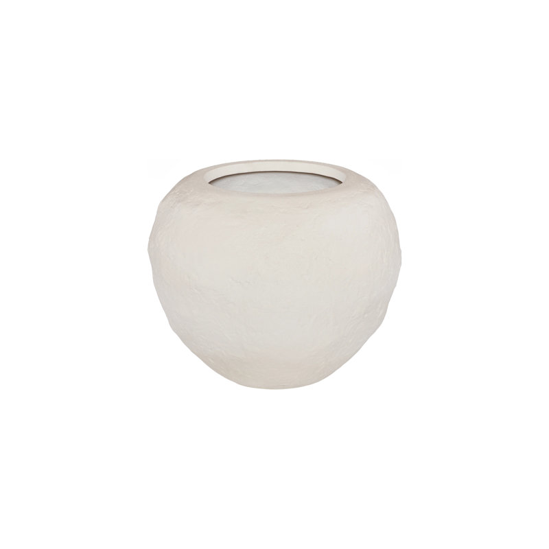 Pot à fleurs Aera, large, blanc cassé, petit