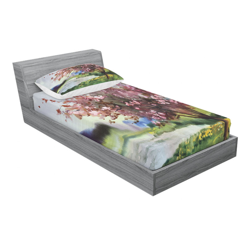 Microfiber Sheet Set, Twin Sheet Set with Fitted Sheet