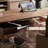 Medieval-style solid wood coffee table