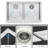 SOUEEUM 20.75'' W Double Bowl Stainless Steel Farmhouse Kitchen Sink