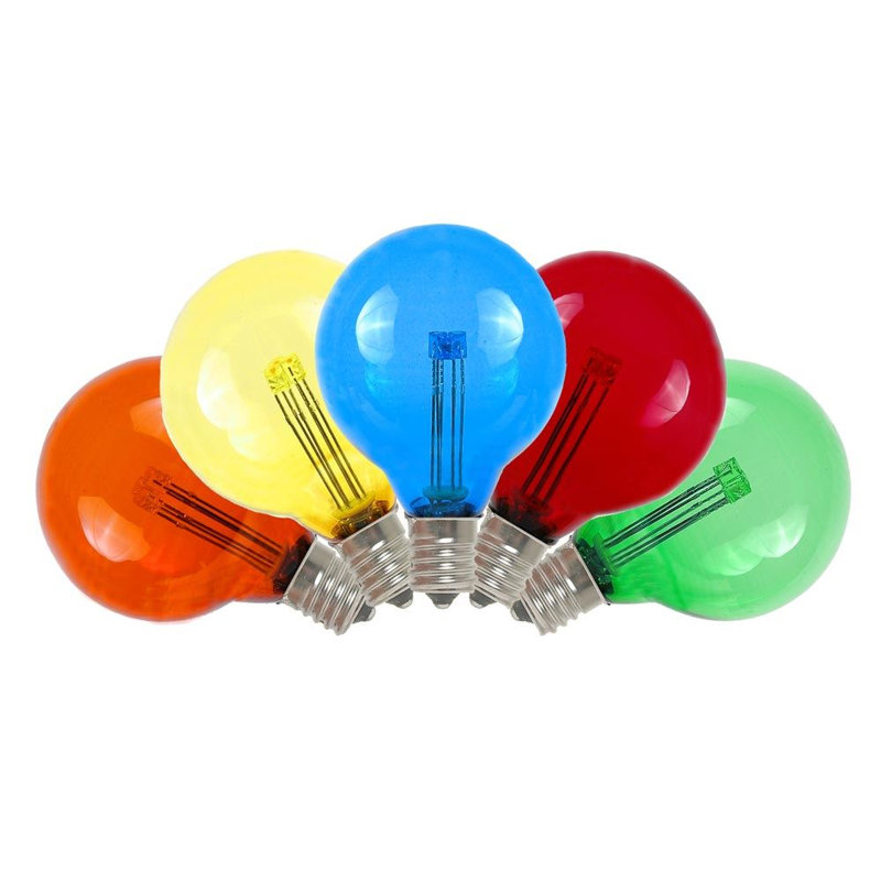 Guirlande de 25 lumières, Bleu / vert / rouge / jaune / orange