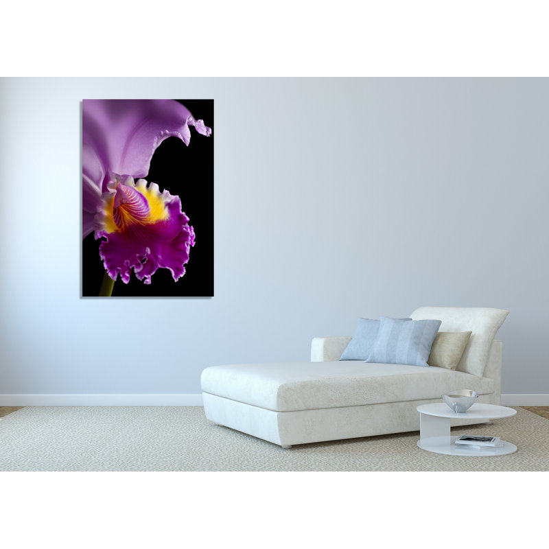 Purple Orchid 1 Piece Wrapped Canvas Wall Art, 122cm H x 81cm W x 4cm D