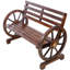 2 bancs rustiques en bois brun pour le confort du porche Garden Delight