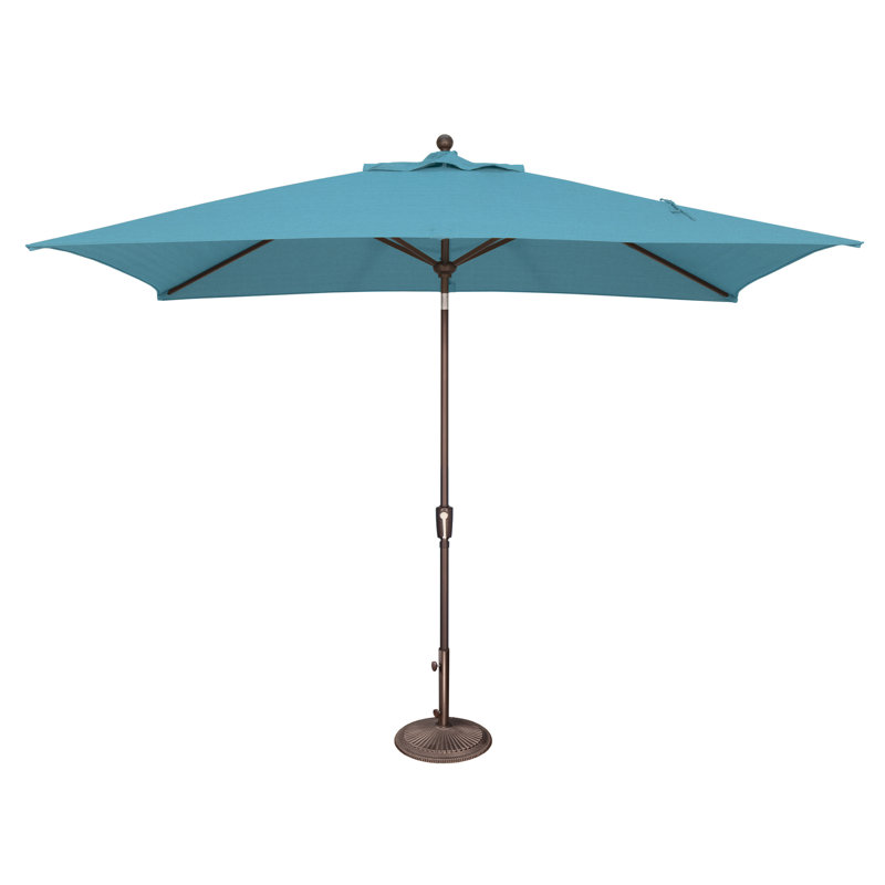 Parasol de marché rectangulaire 10 pi x 6,5 pi Launceston, Toile Sunbrella® Aruba, Bronze
