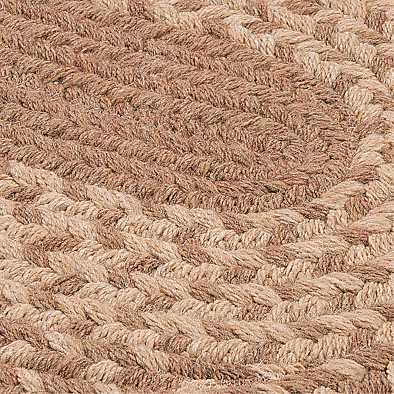 Tapis réversible en mélange de laine Wingo - Taupe, Rond 12 pi