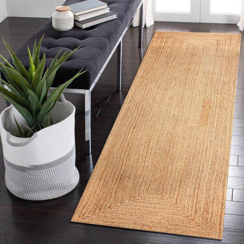 Tapis d'intérieur naturel Dovecove Armgard, Tapis de couloir 2 pi x 8 pi