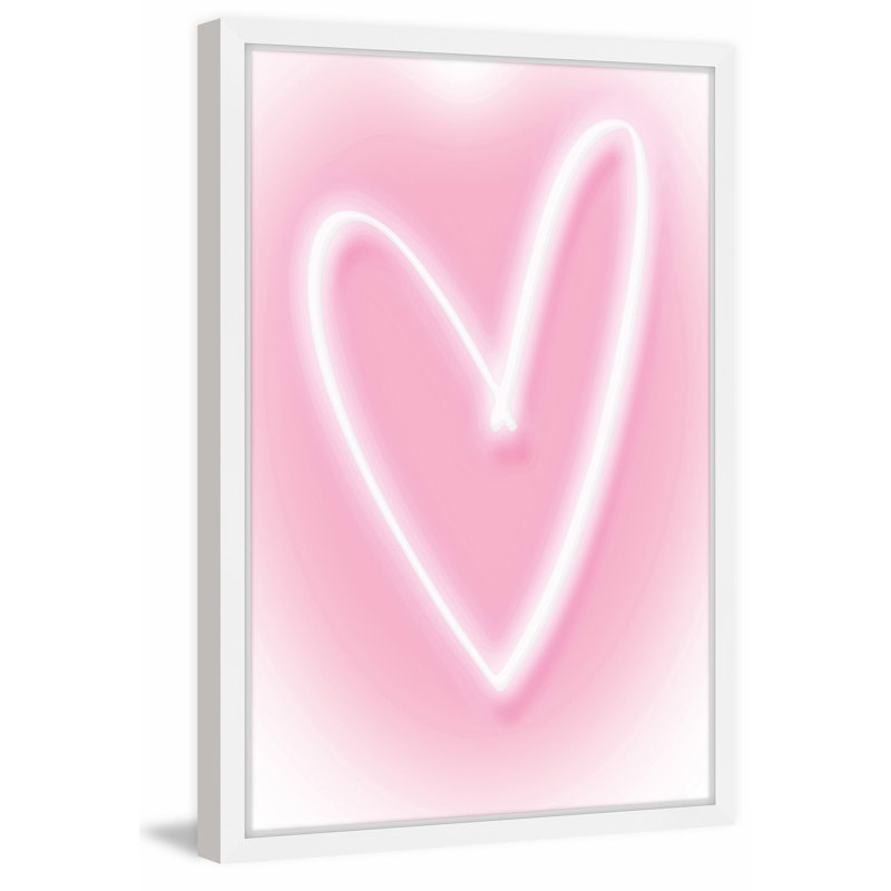 « rose cardiaque light », impression encadrée, H 45 po x l 30 po x P 1,5 po