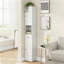 Armoire étroite en métal à 5 niveaux avec 2 portes et tablettes réglables, armoire autoportante pour économiser de l'espace dans la cuisine-1347747566