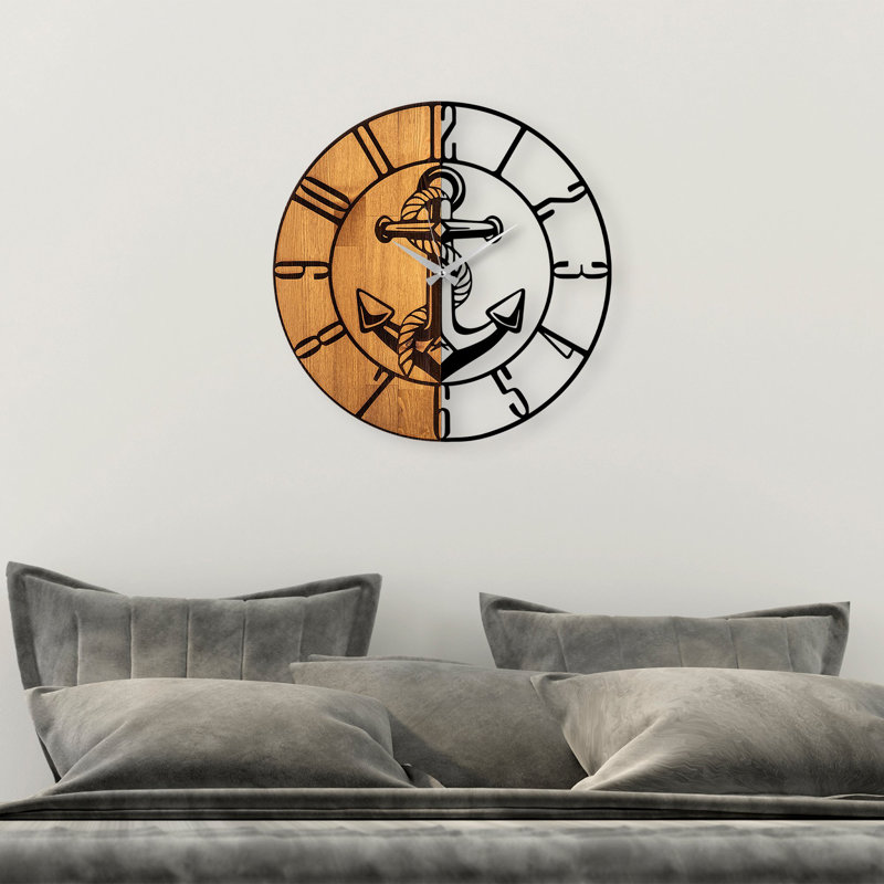 Horloge murale décorative en bois