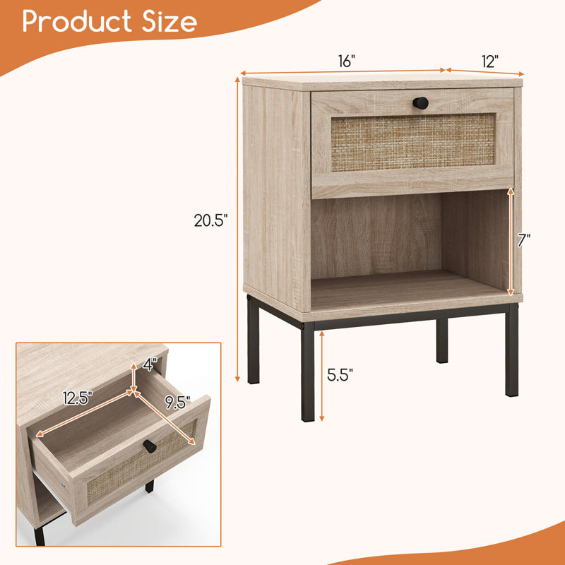 Alexis-Mae 16'' W Nightstand