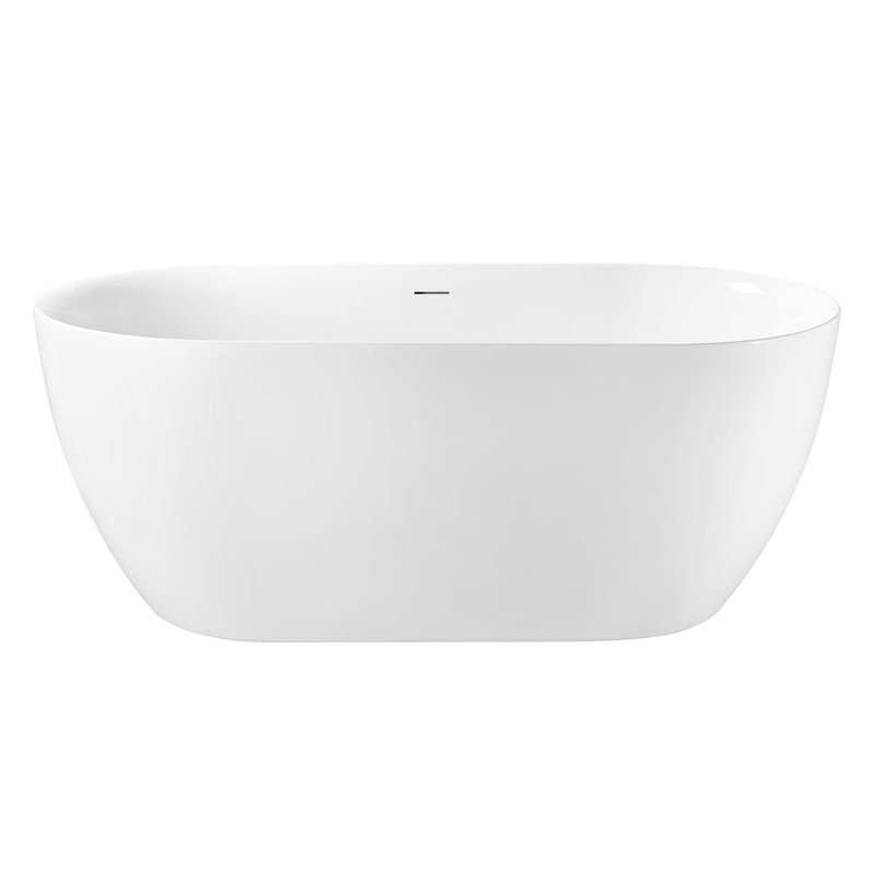59" X 30" Freestanding Soaking Acrylic Bathtub
