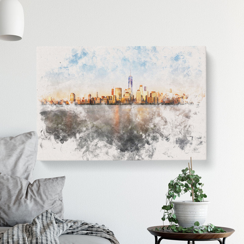 The New York Skyline - Wrapped Canvas Print, 35cm H x 50cm W x 3cm D