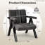Fauteuil d'appoint surdimensionné avec structure en métal et accoudoirs-230125135