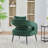 Upholstered Open Back Accent Chair  With Metal Legs Set Of 2(Without Table)-832928407