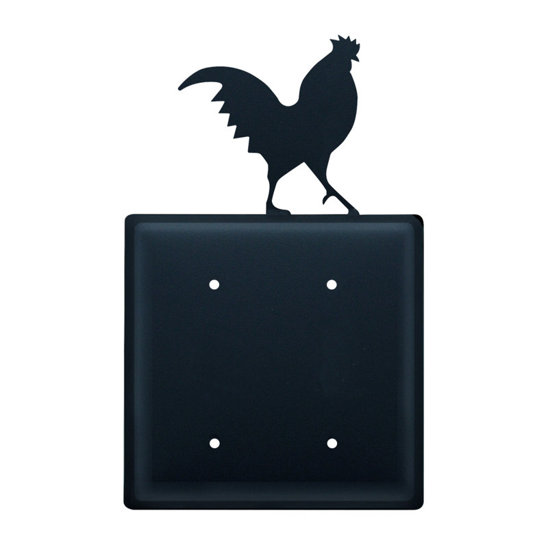 Rooster 2-Gang Blank Wall Plate