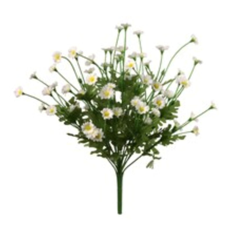 Bouquet de marguerites blanches 17 pouces - paquet de 2, fausses fleurs pour arrangements de vases et décorations