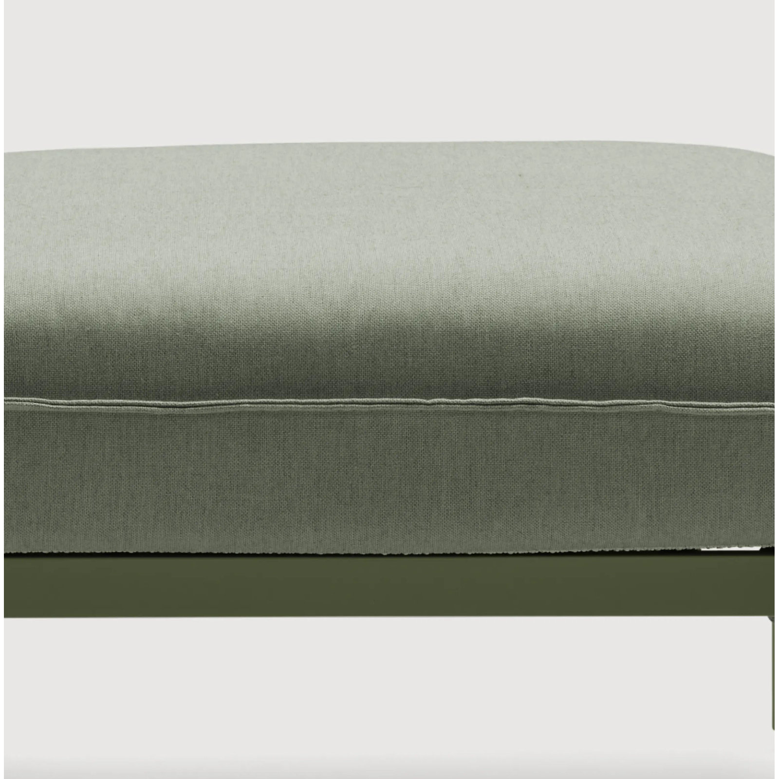 Metal Outdoor Ottoman with Sunbrella® Cushion, Olive