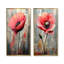 Rose délicat dansant de coquelicot I - ensemble d'art mural coquelicots 2 pièces-175065139-175065140