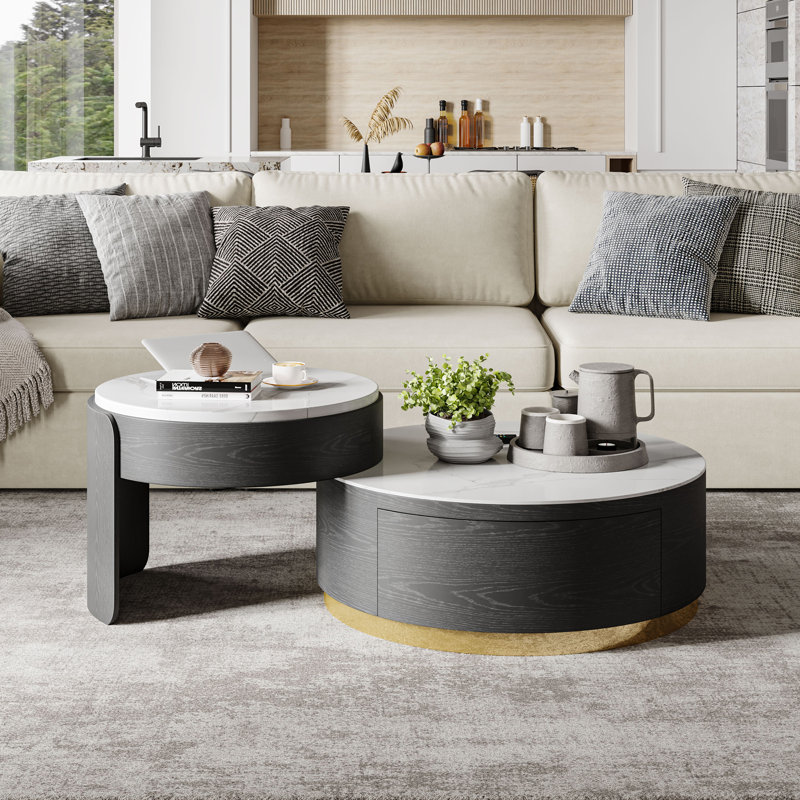 Table basse gigogne, Noir