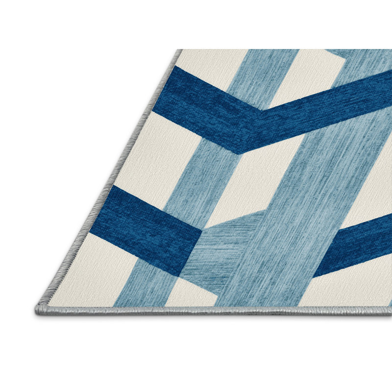 Tapis botanique brun lavable à la machine, Rectangle 5 pi x 8 pi