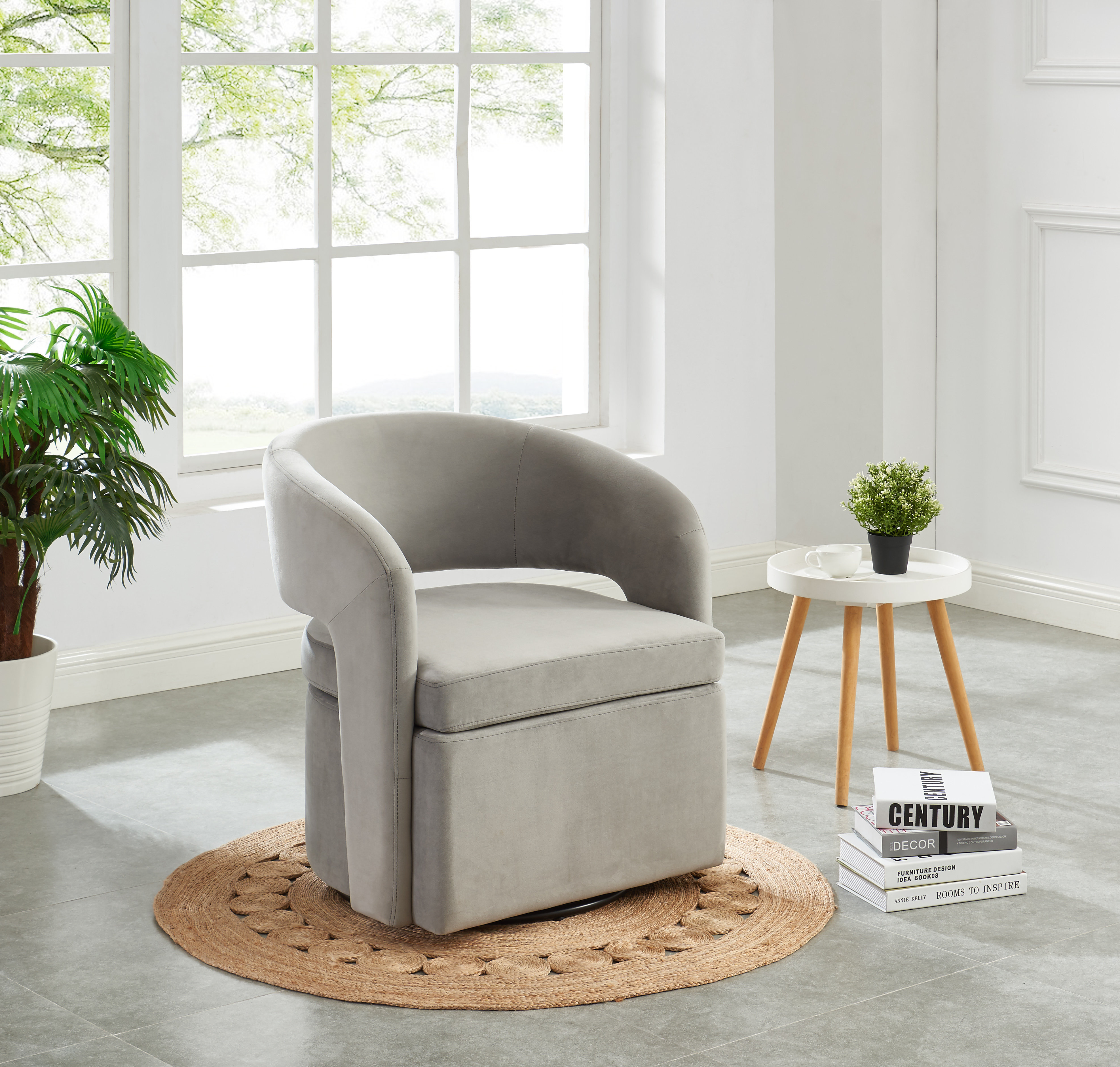 Tall best sale barrel chair